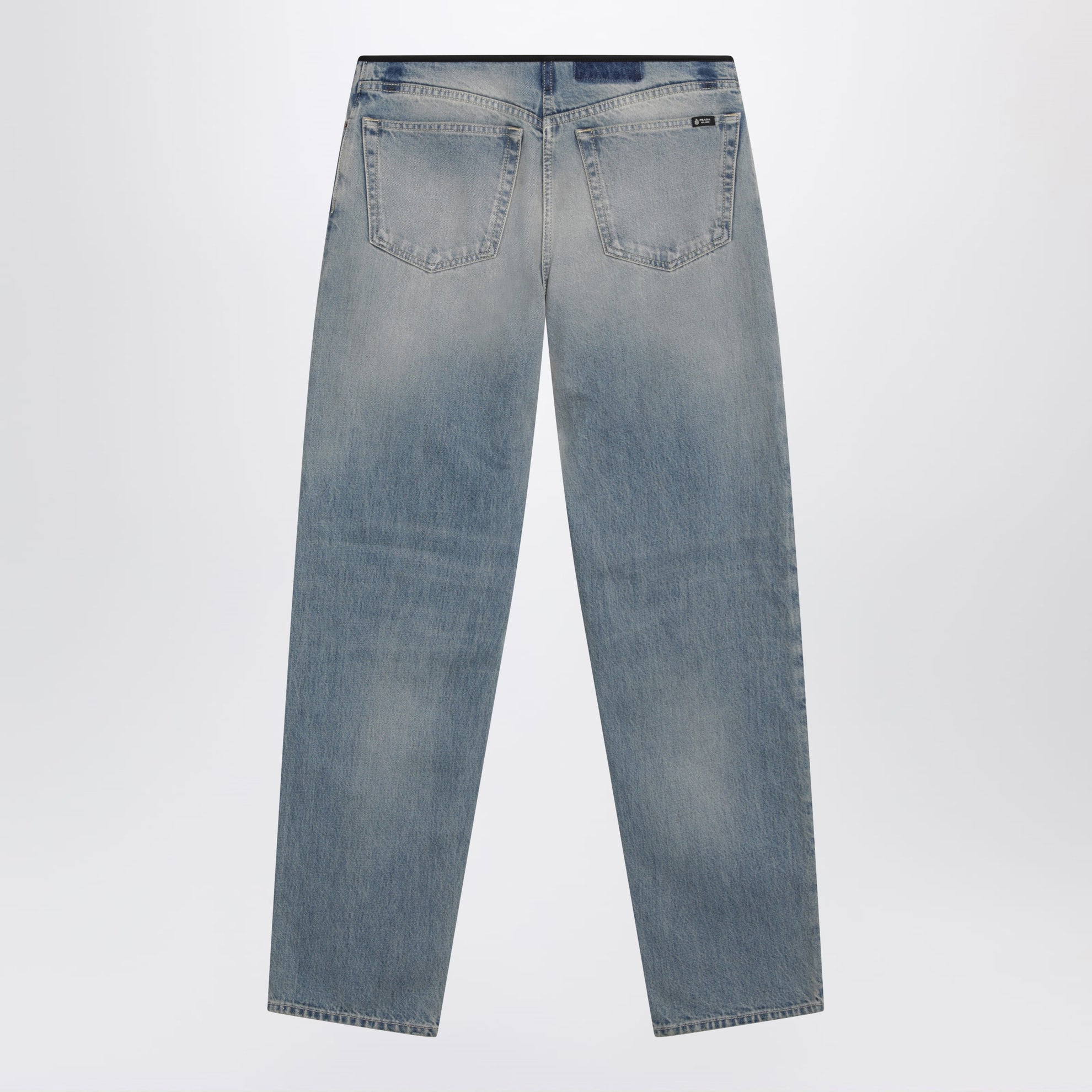 Blue jeans with a washed effect