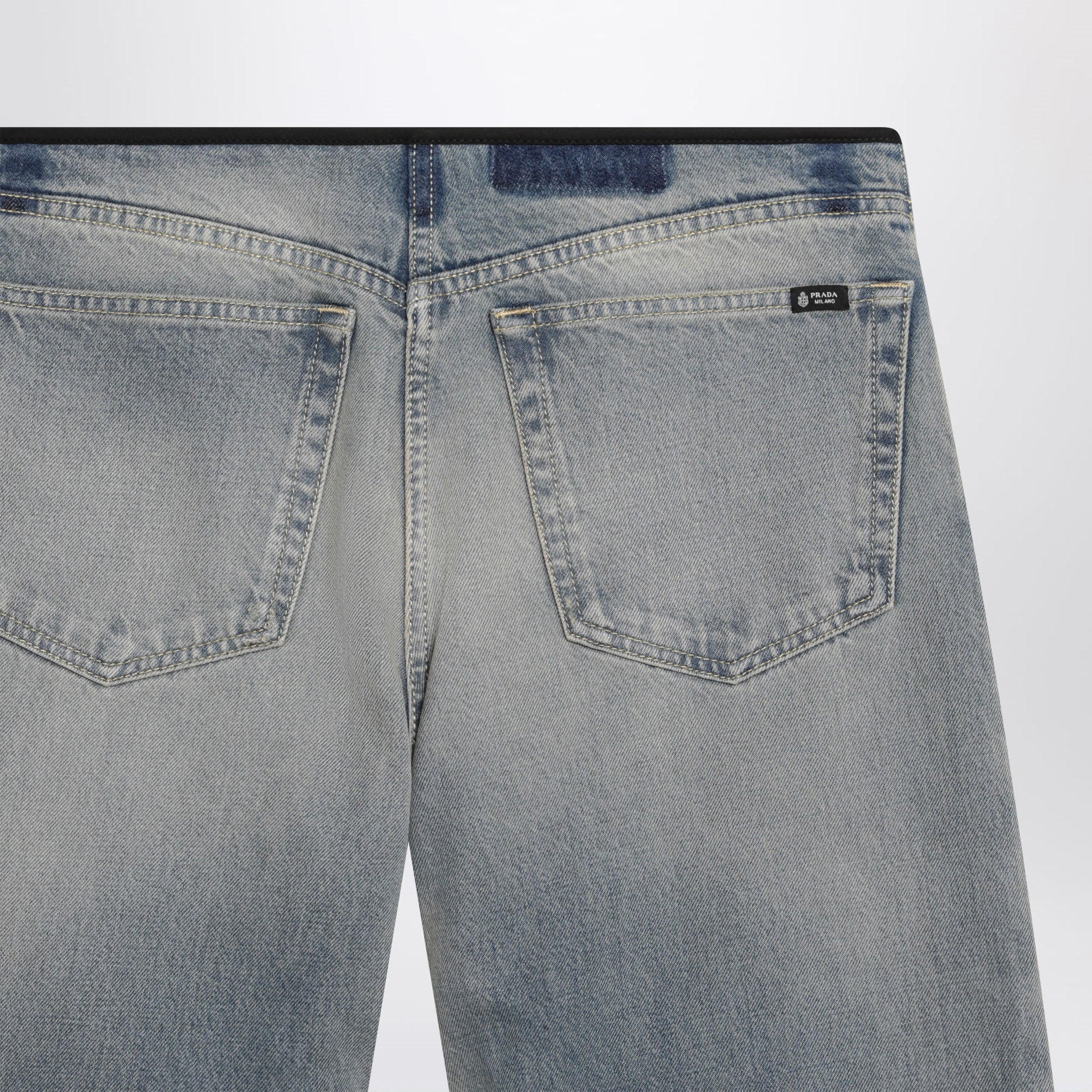 Blue jeans with a washed effect