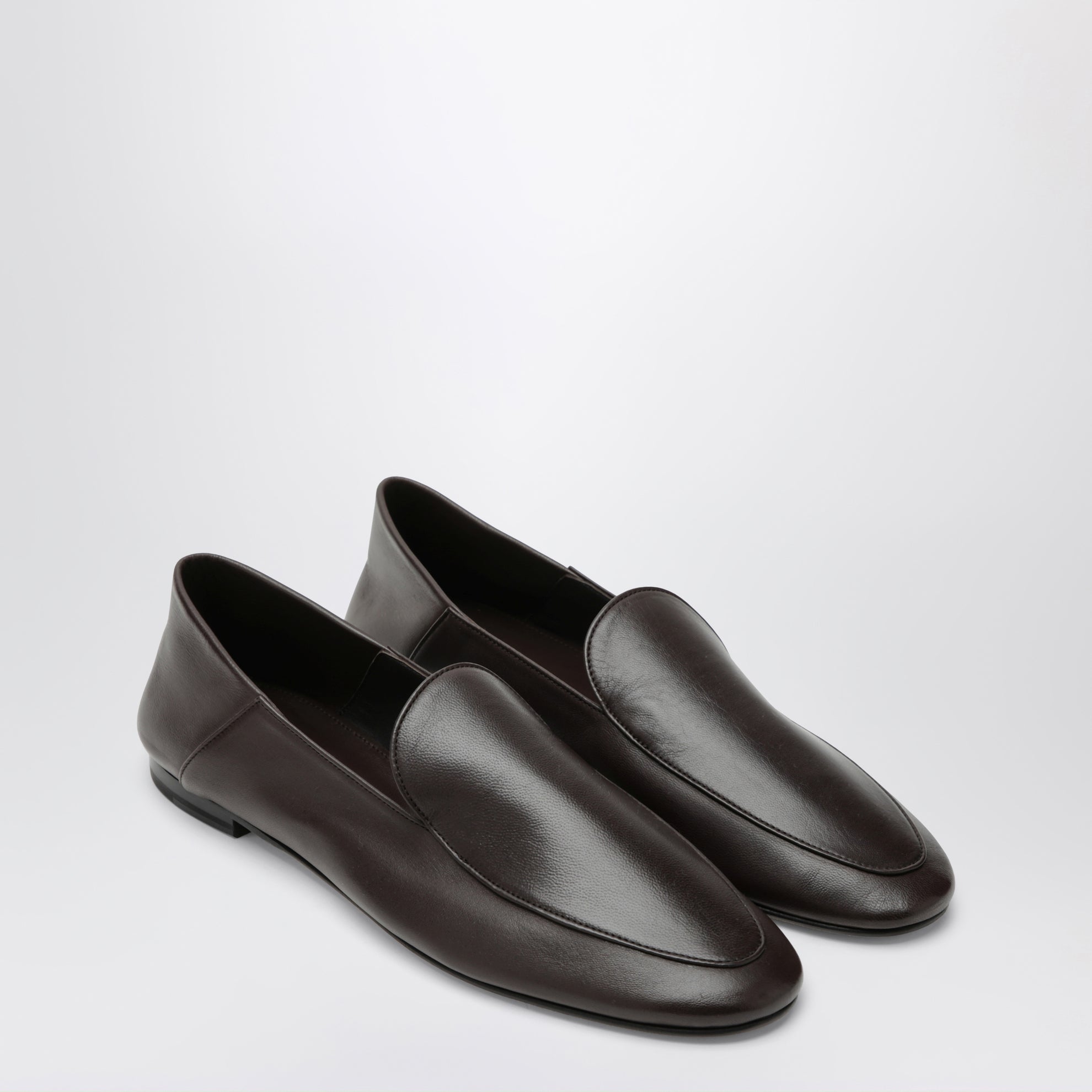 Espresso Nappa Leather Gio Slip-On Loafers