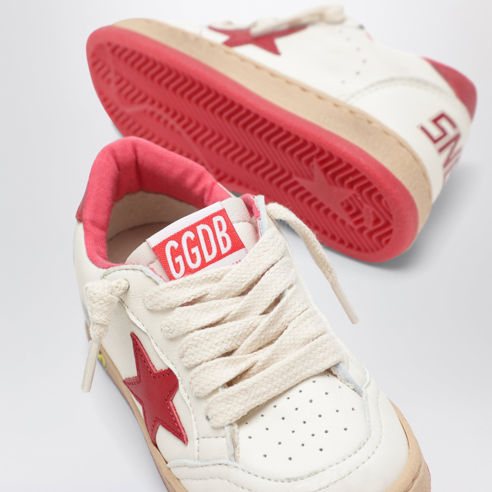 Ball Star Sneaker in Weiß/Rot
