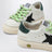 Sneakers May en cuir blanc/noir/vert
