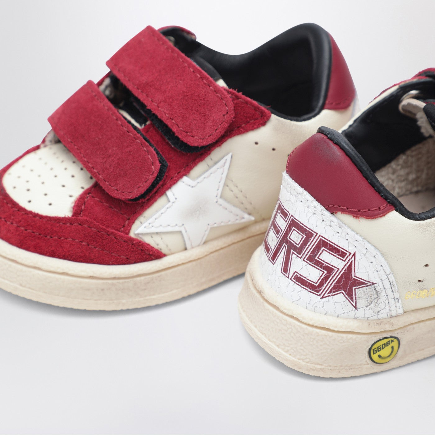 Ball Star sneakers in white/red