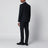 Costume droit en laine extensible bleu