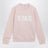 Felpa rosa chiara in cotone con stampa logo