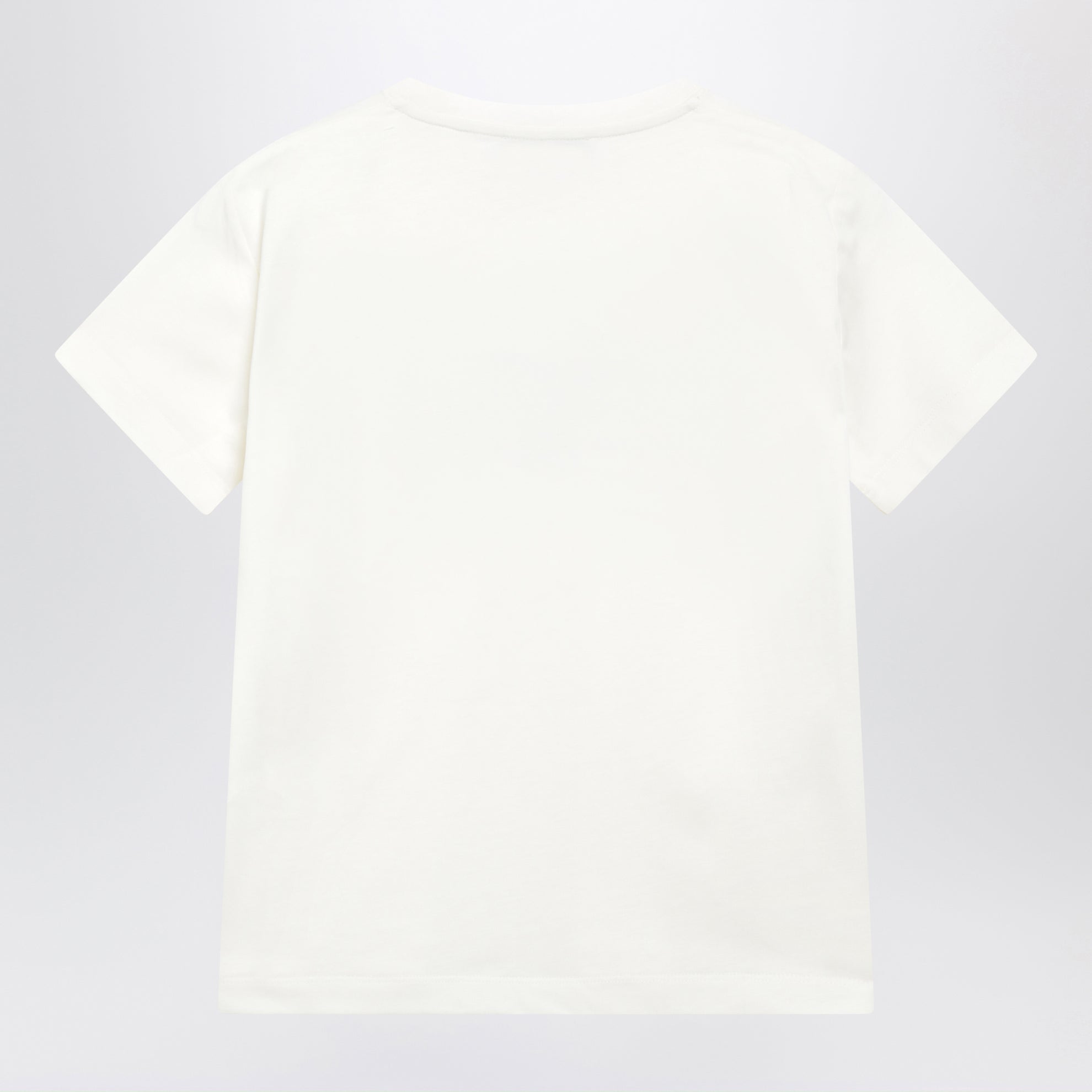 T-shirt bianca in cotone con stampa logo