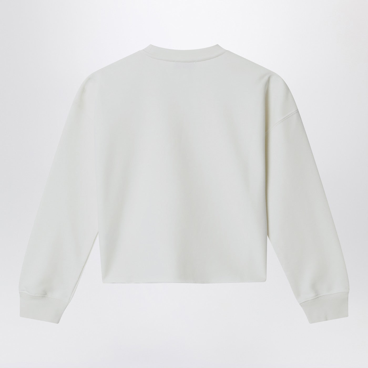 White cotton sweatshirt with rhinestones