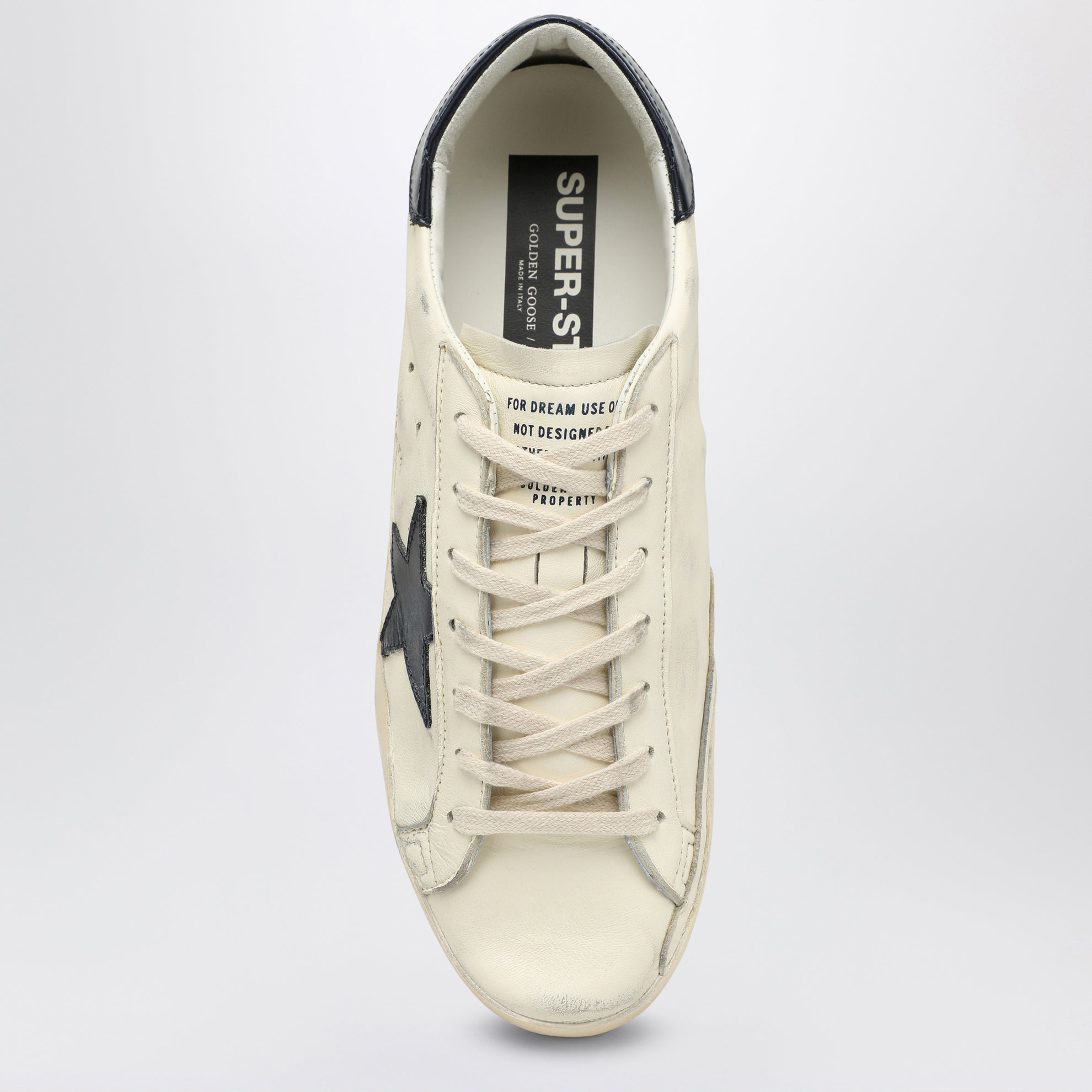 Super-star beige/blue low Sneakers