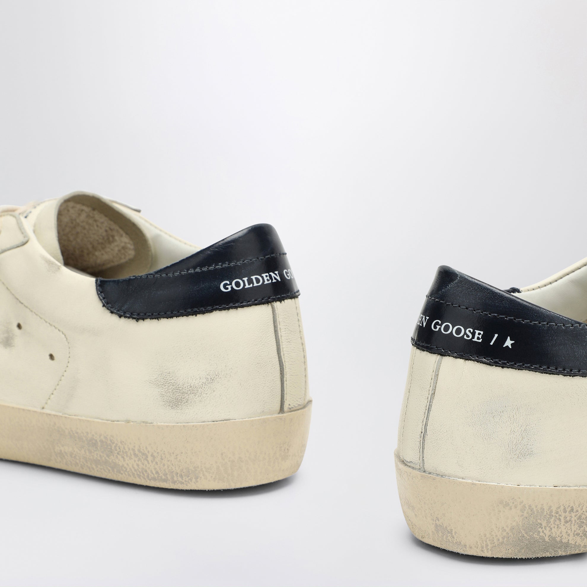 Super-star beige/blue low Sneakers