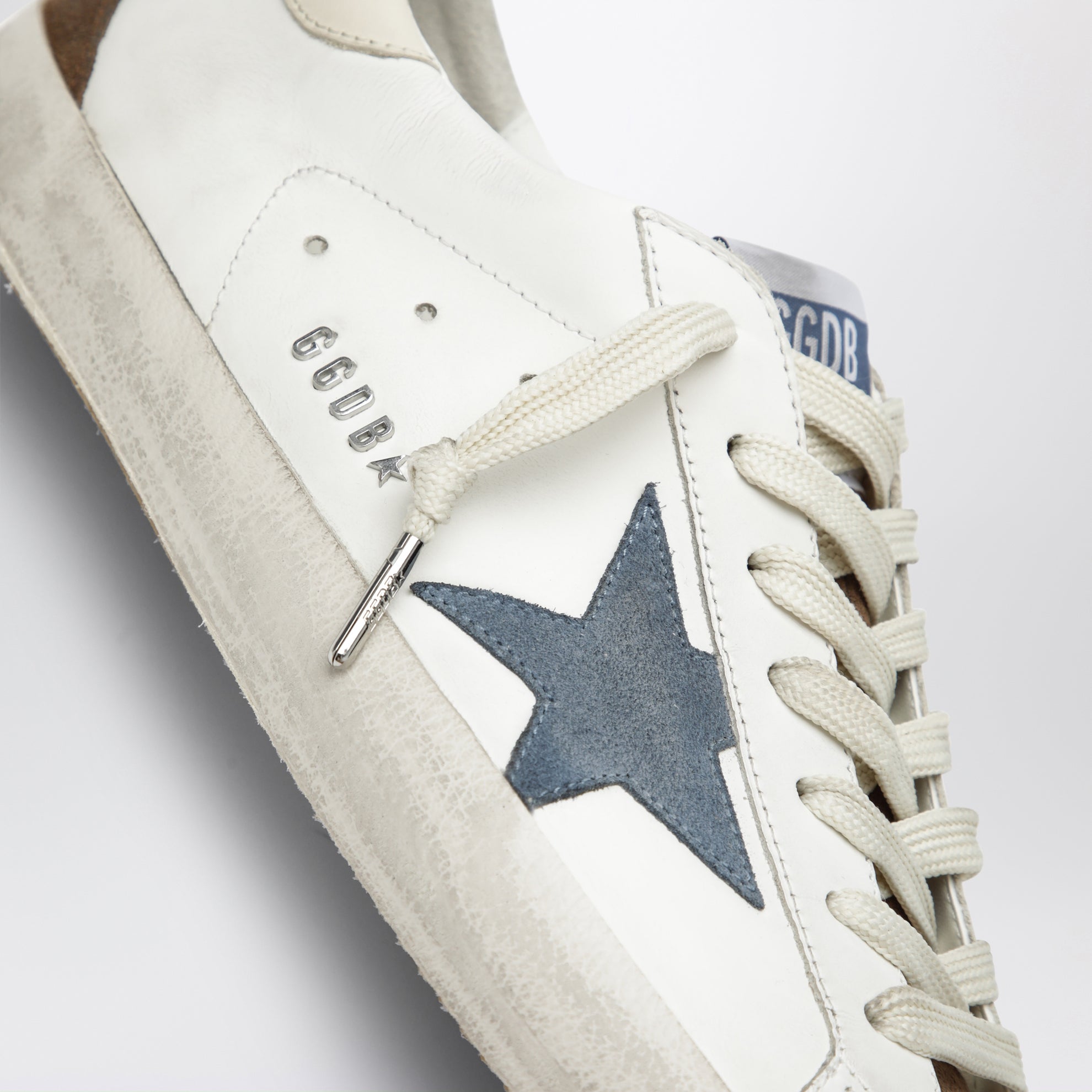 Sneakers Super-star bianca/marrone/blu denim/crema