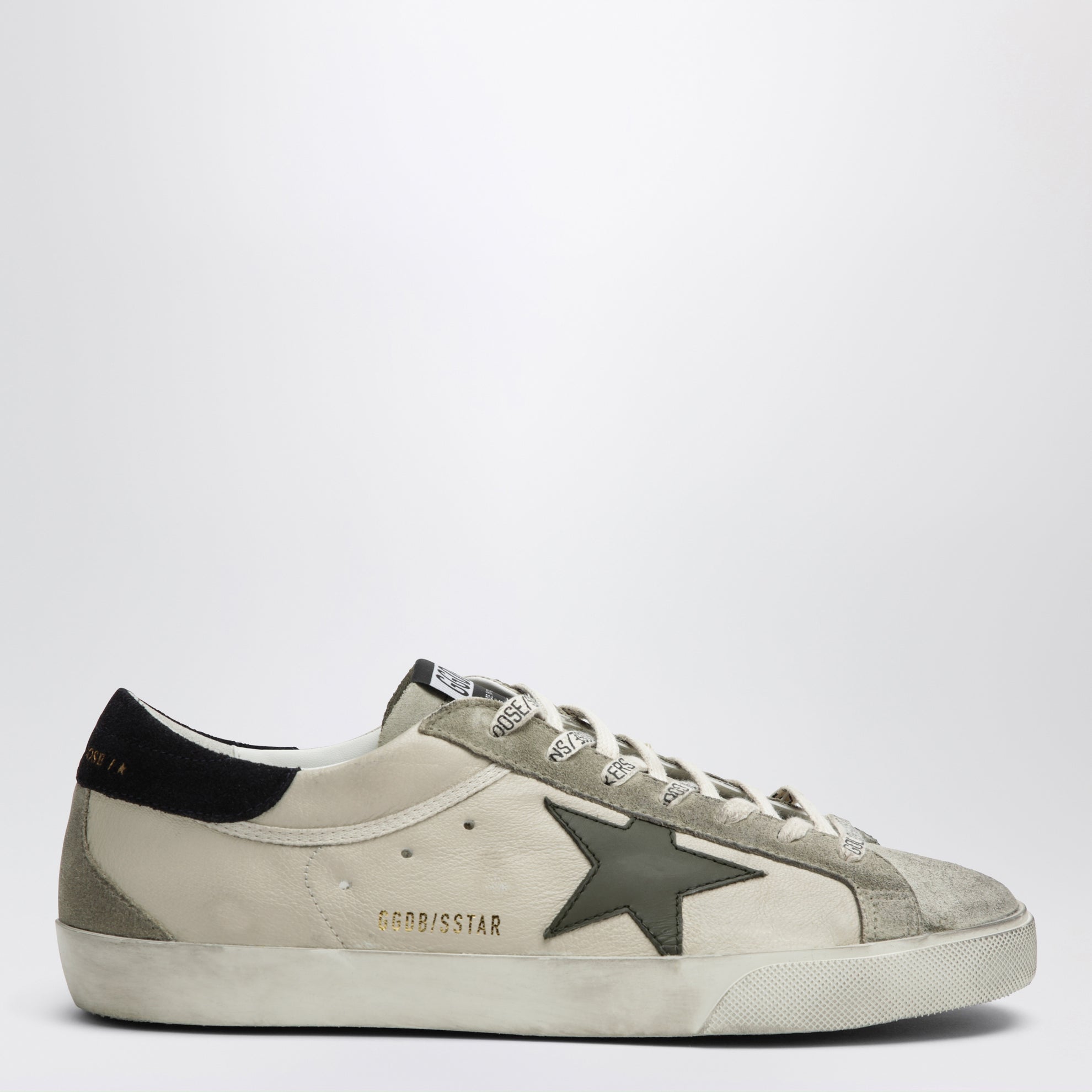 Baskets Super-Star crème/vert olive/bleu