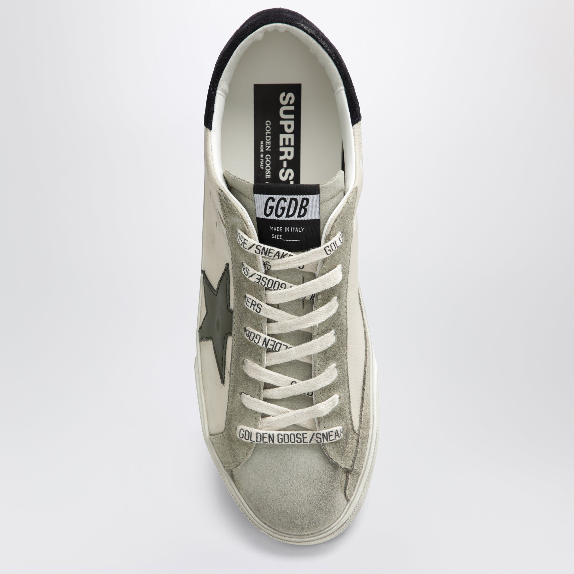 Baskets Super-Star crème/vert olive/bleu