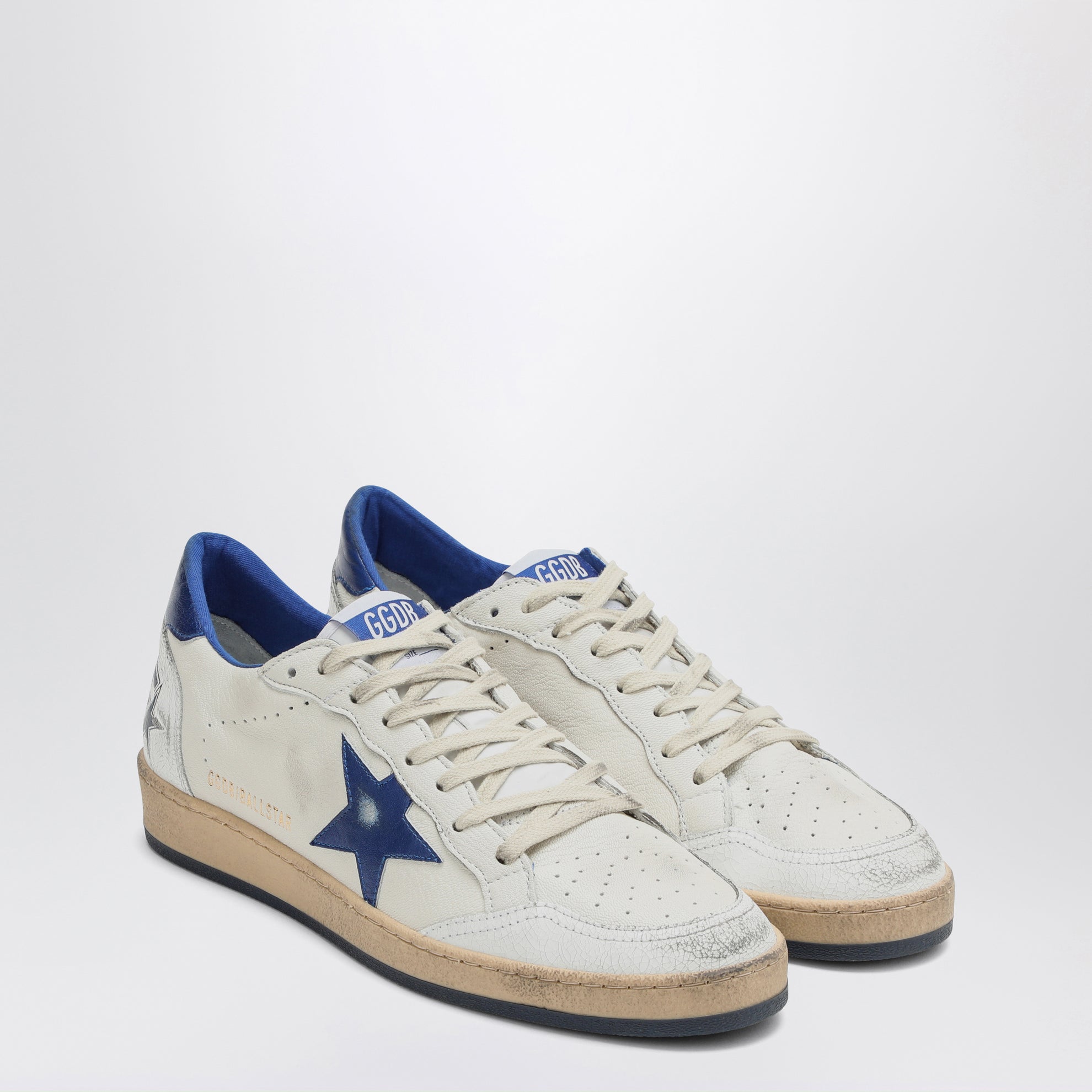 Ballstar Weiß/Metallic Blau Sneaker