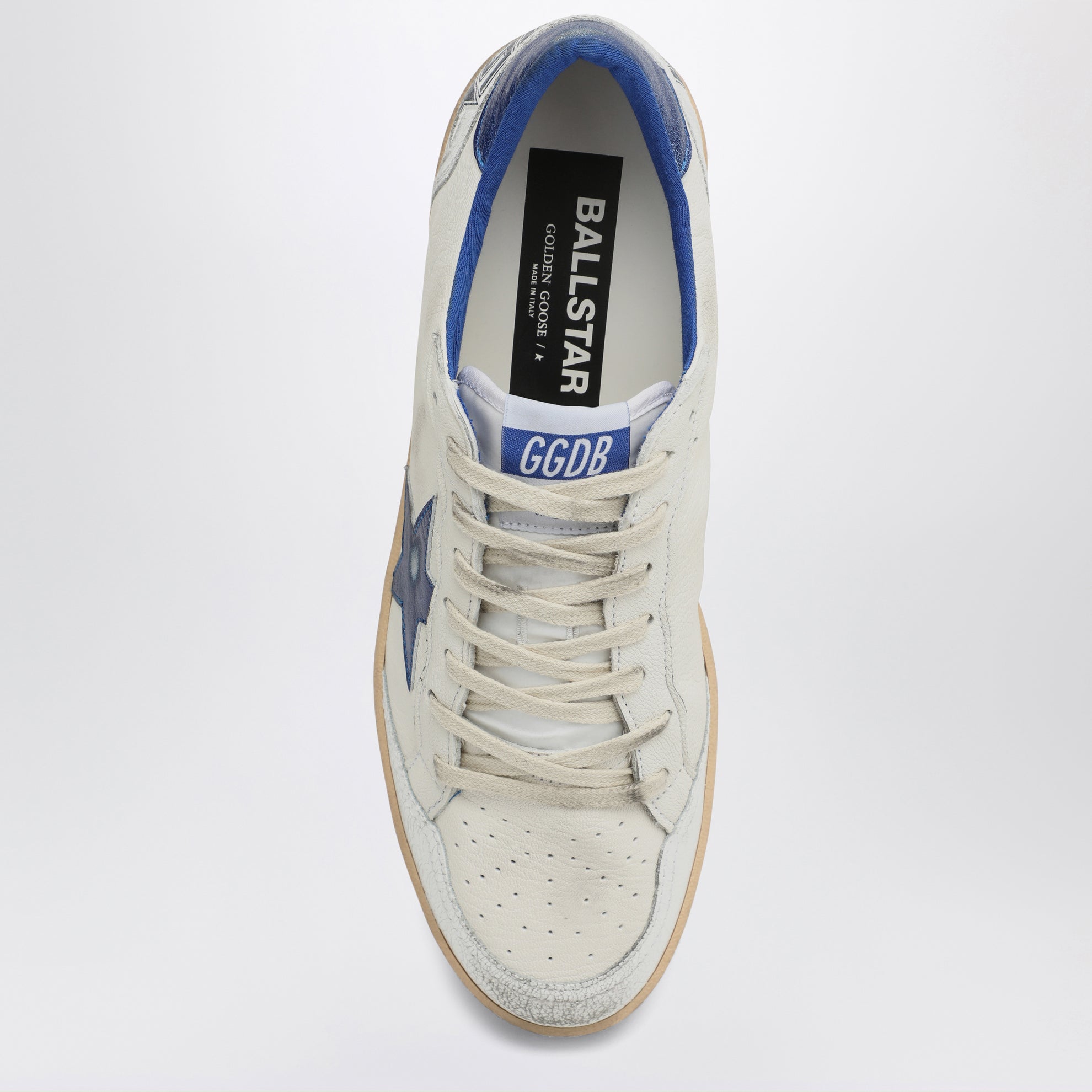 Ballstar Weiß/Metallic Blau Sneaker