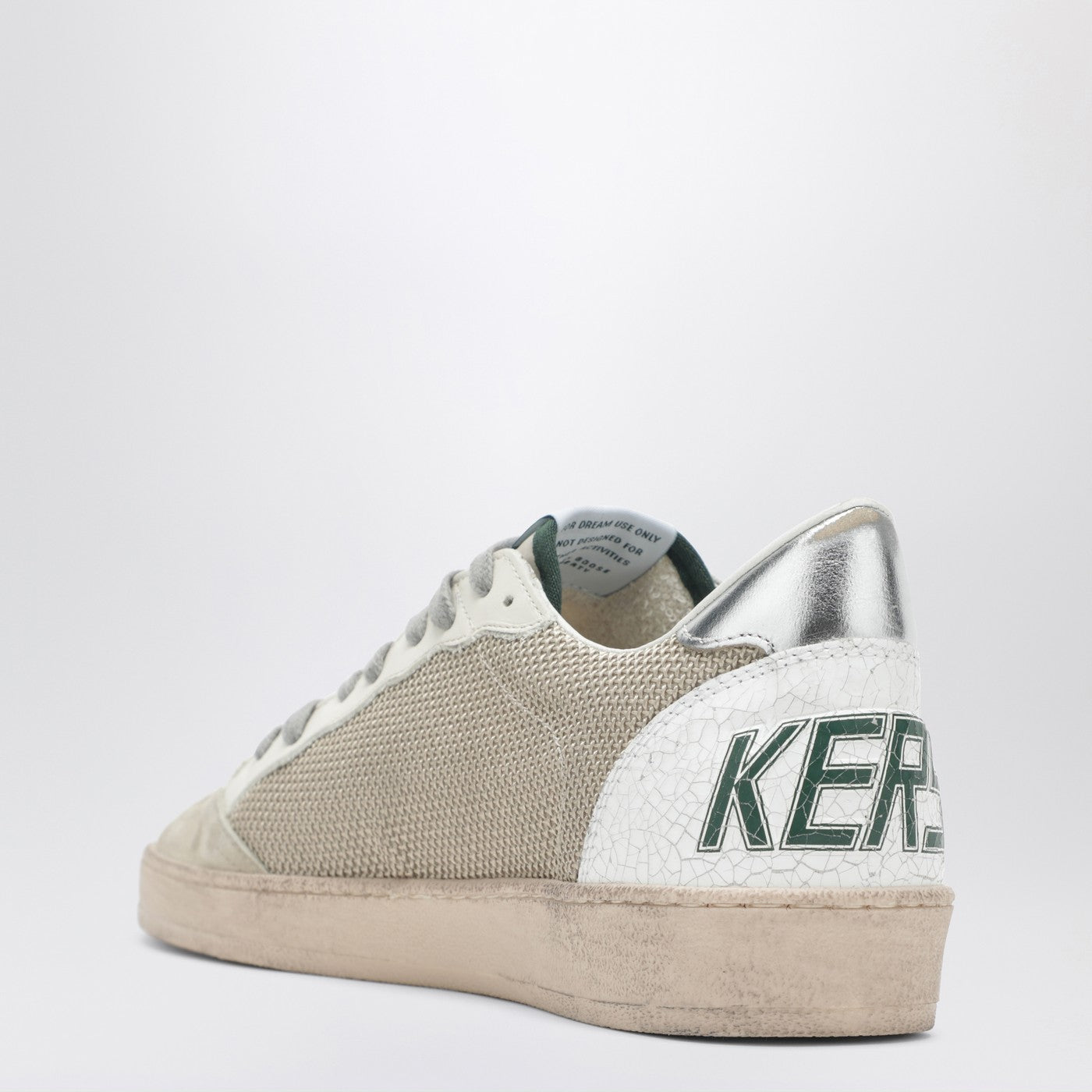 Ballstar Sneaker in Weiß und Grün mit Vintage-Effekt