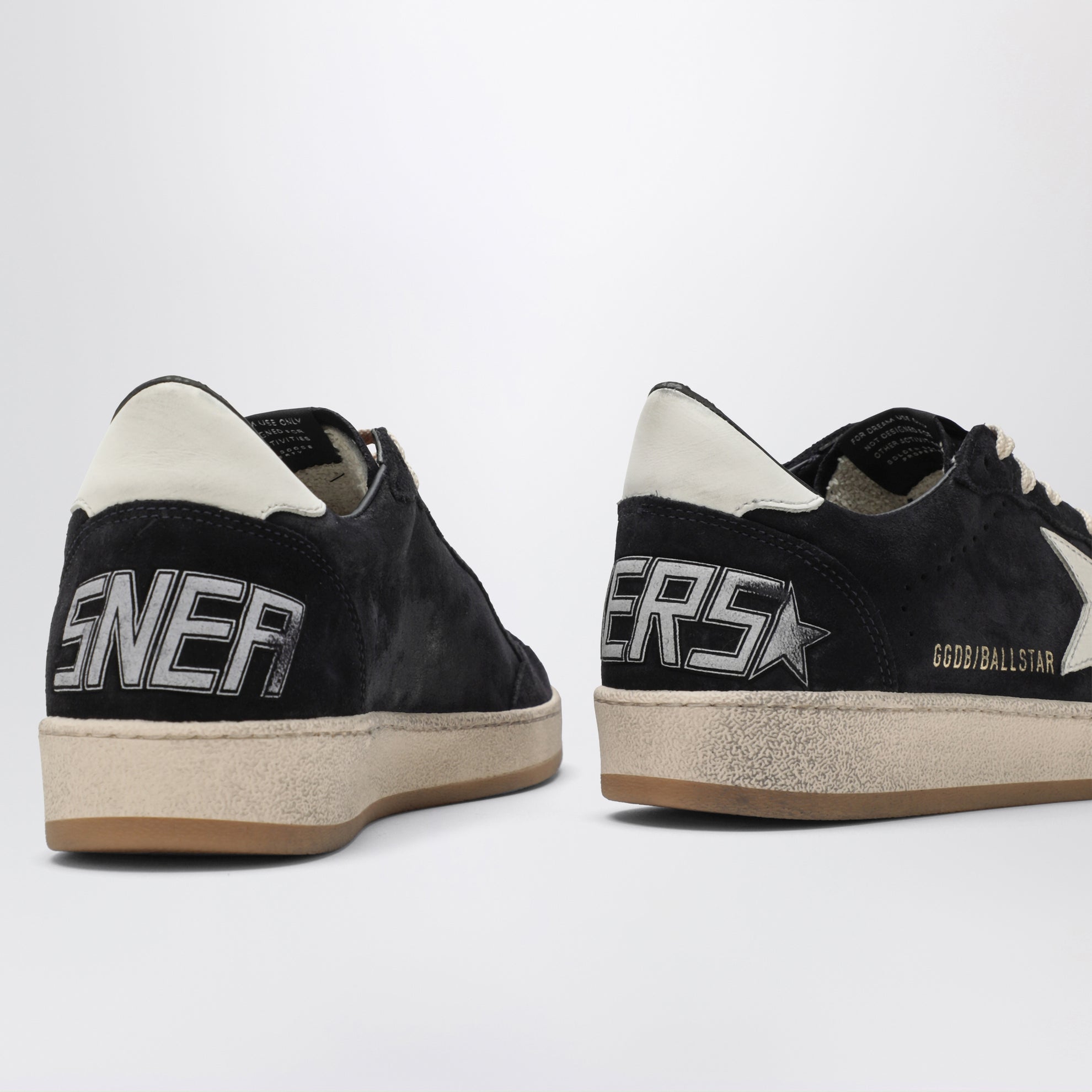 Ball Star Sneaker in Dunkelblau/Weiß aus Veloursleder und Leder