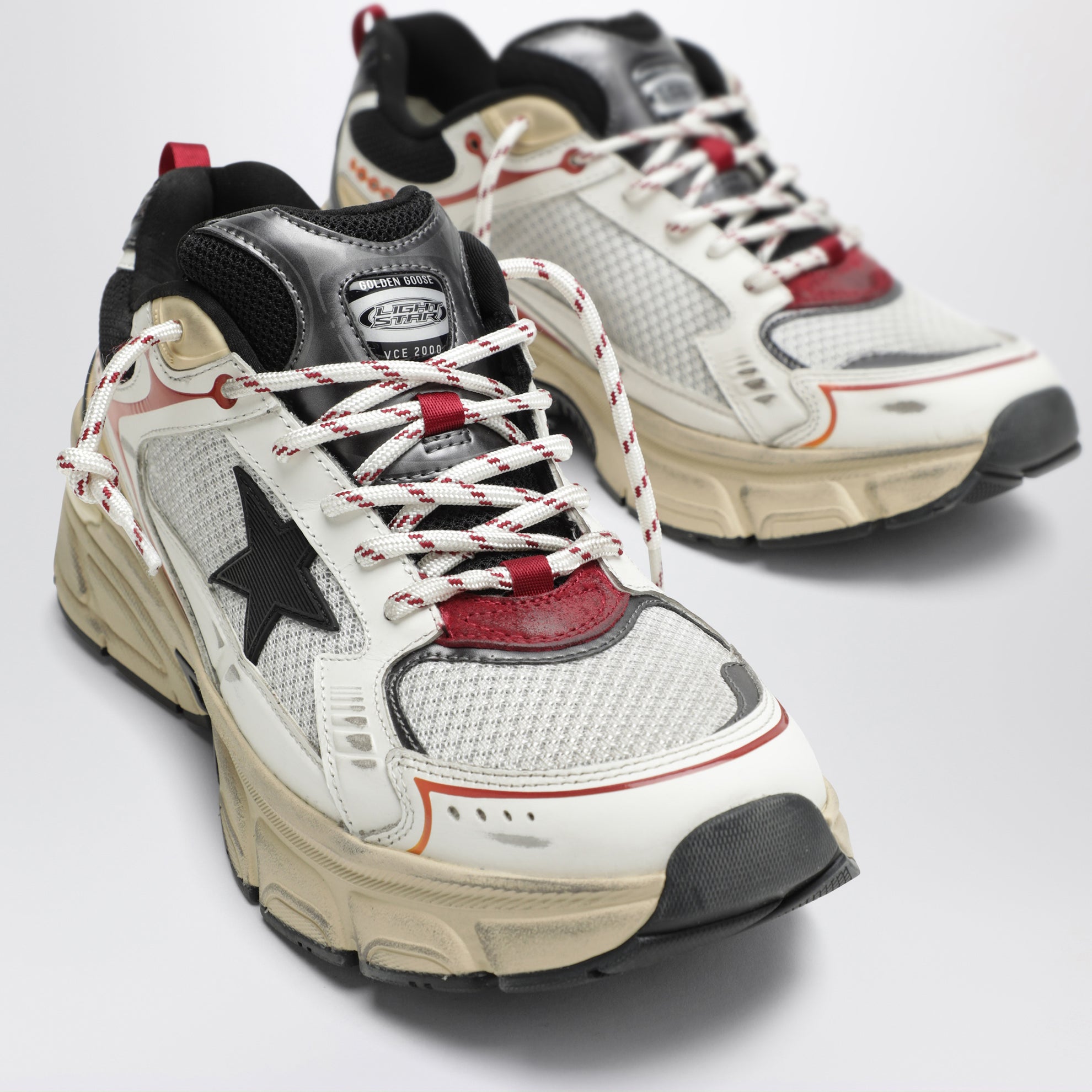 Baskets Lightstar blanc/gris/rouge