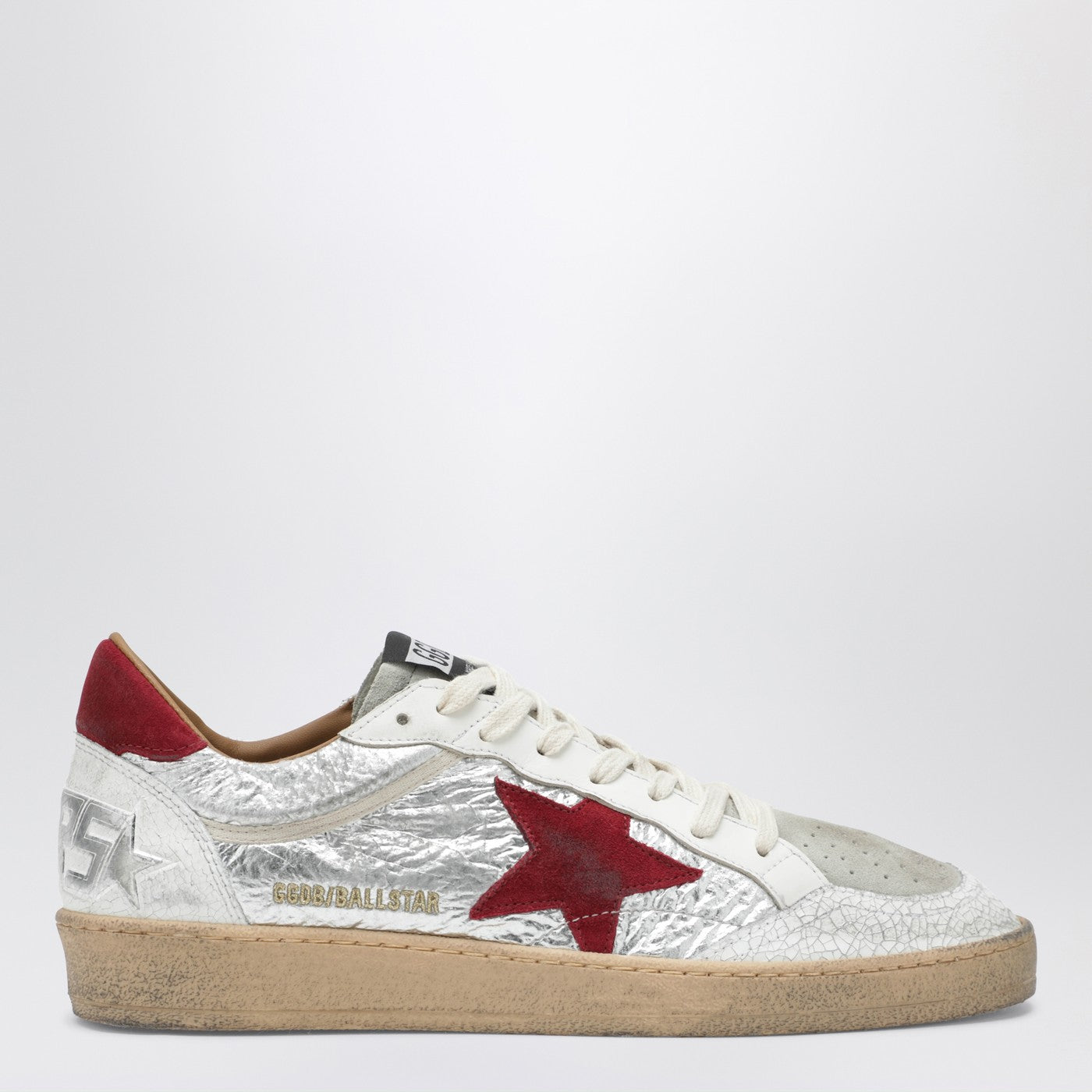Ball Star Sneakers in Silber/Rot