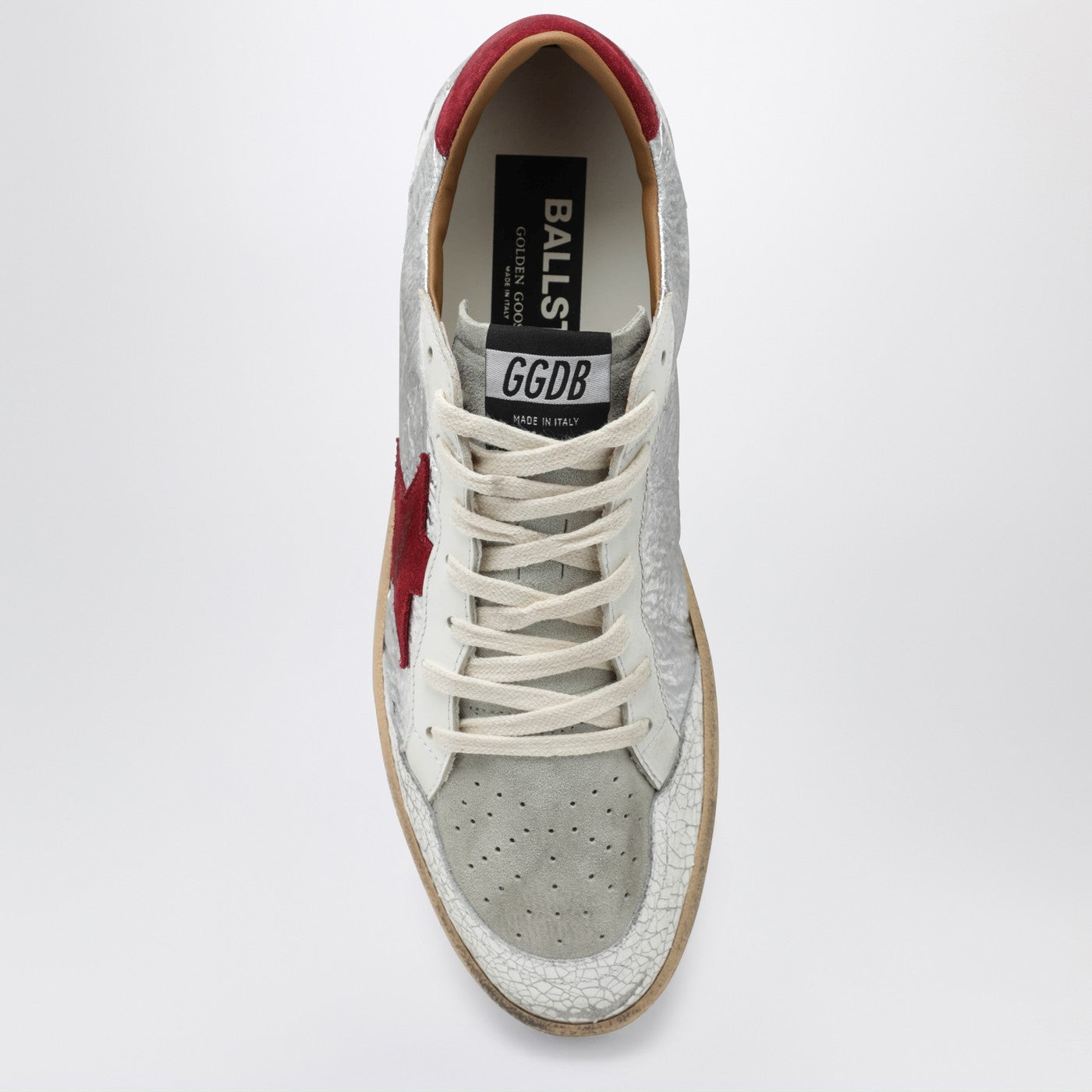 Ball Star Sneakers in Silber/Rot