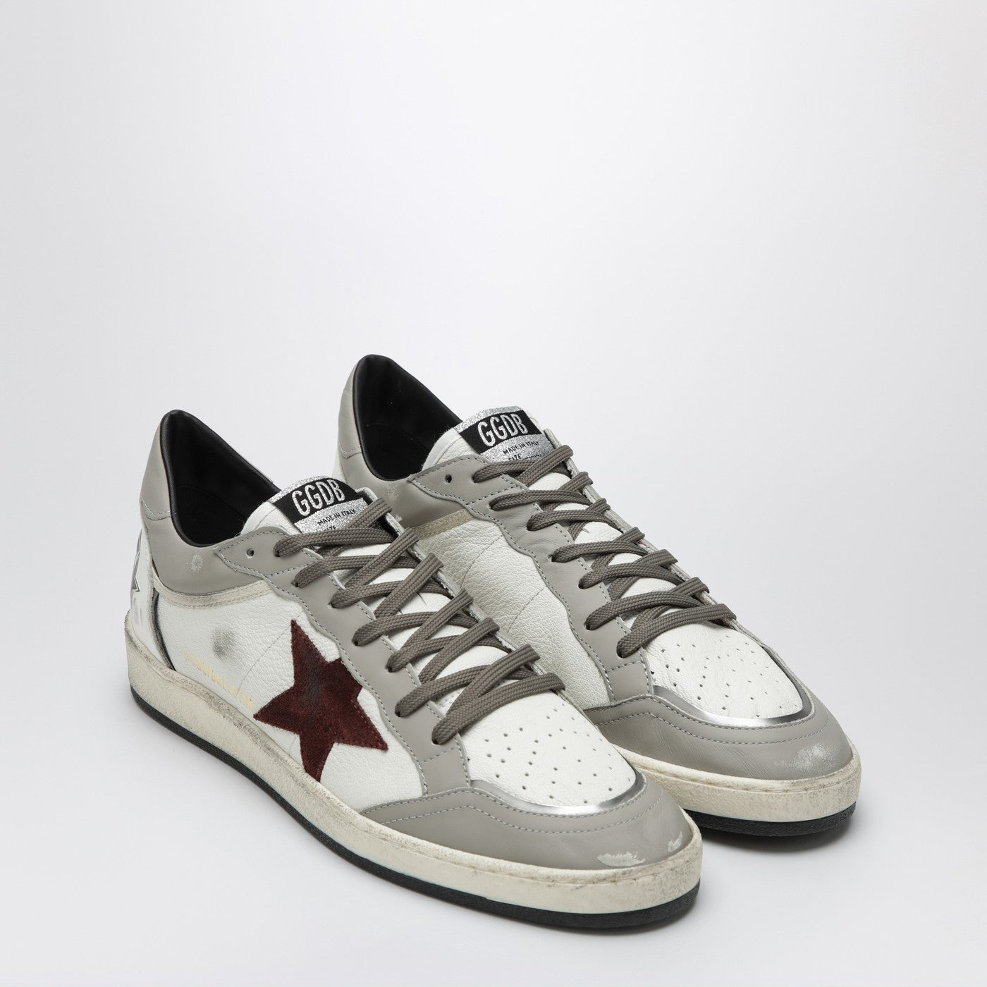 Sneakers Ball Star bianca/tortora/bordeaux