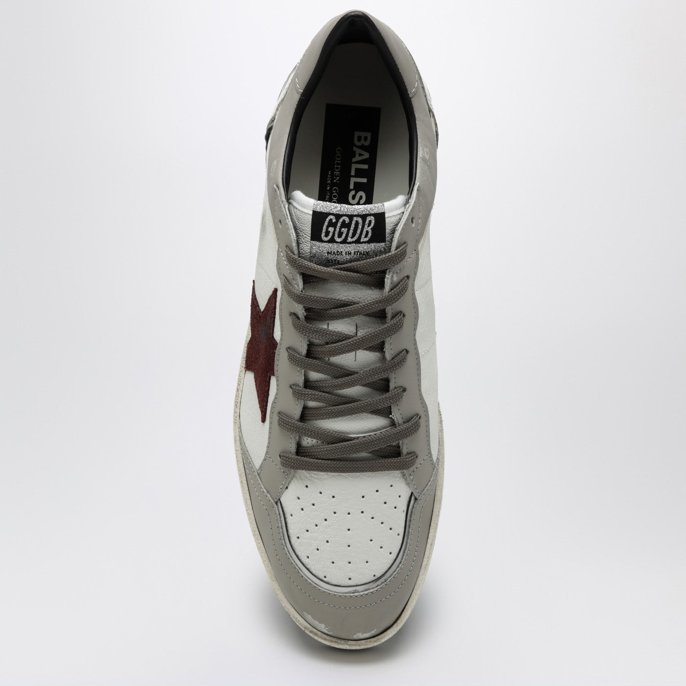 Sneakers Ball Star bianca/tortora/bordeaux