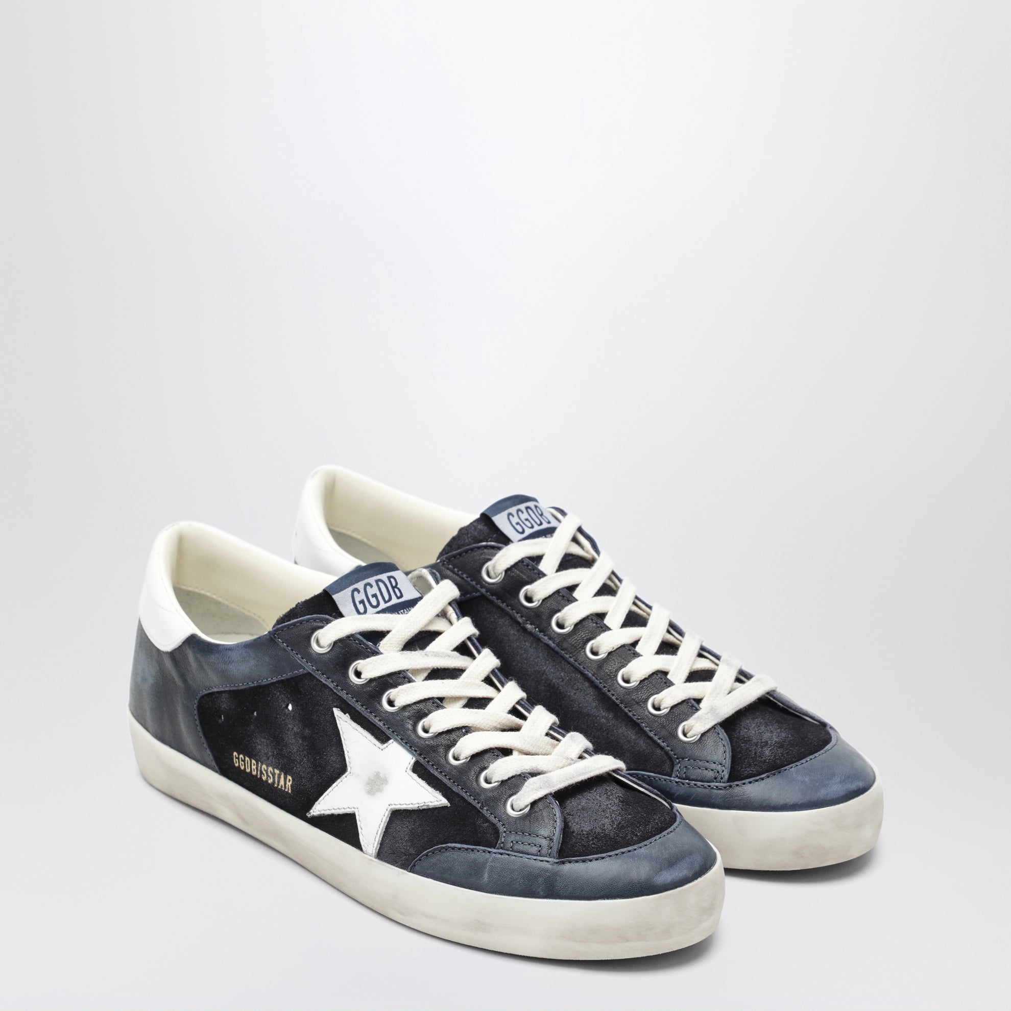 Sneakers Super-Star blu(bianca in pelle e suede