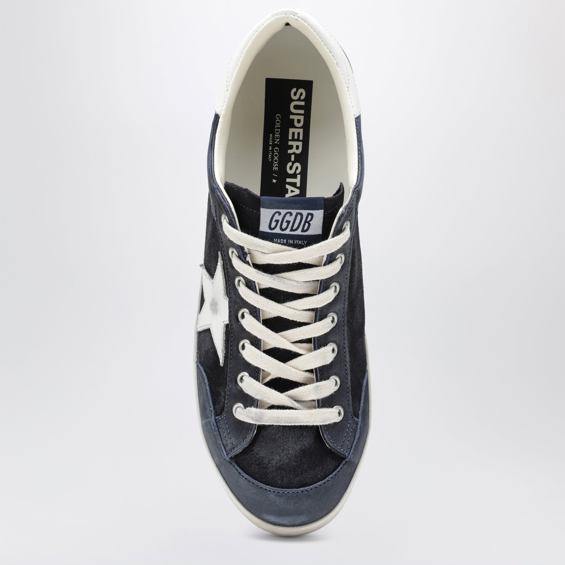 Sneakers Super-Star blu(bianca in pelle e suede