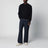 Dunkelblauer Pullover aus Baumwollmischung mit Used-Effekt
