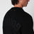 Maglione girocollo nero in cotone con scritta Golden