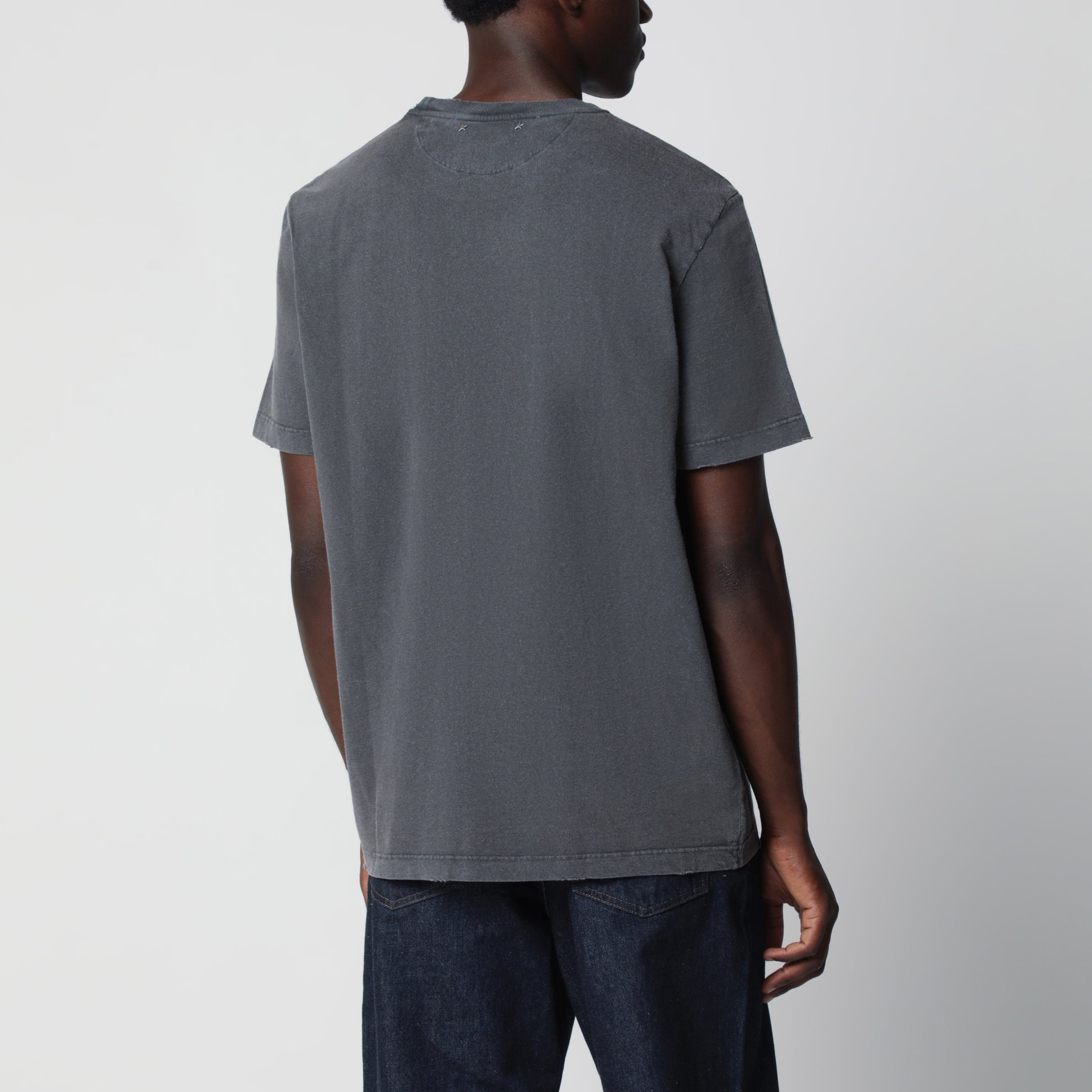 Anthracite grey vintage-effect T-shirt