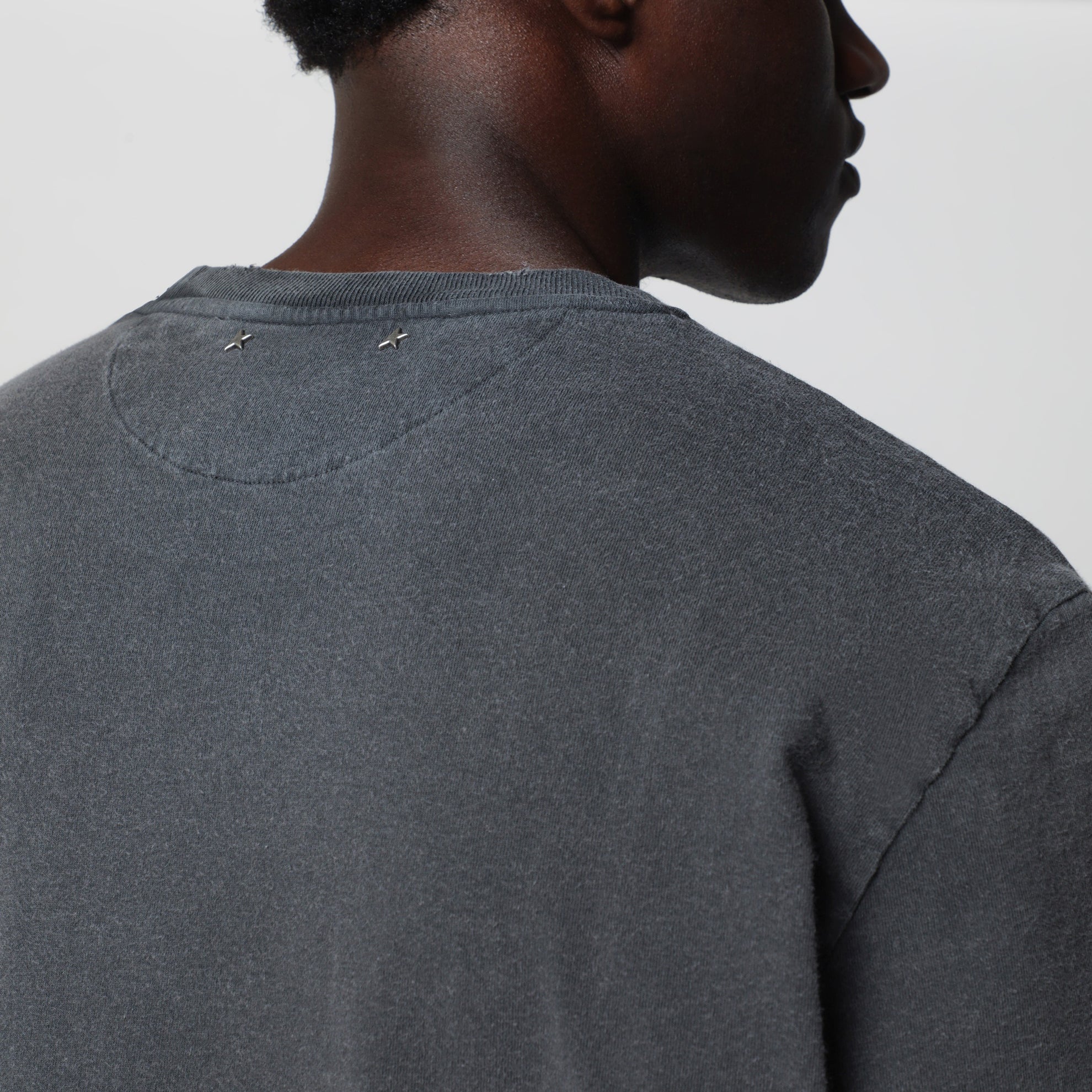 Anthracite grey vintage-effect T-shirt