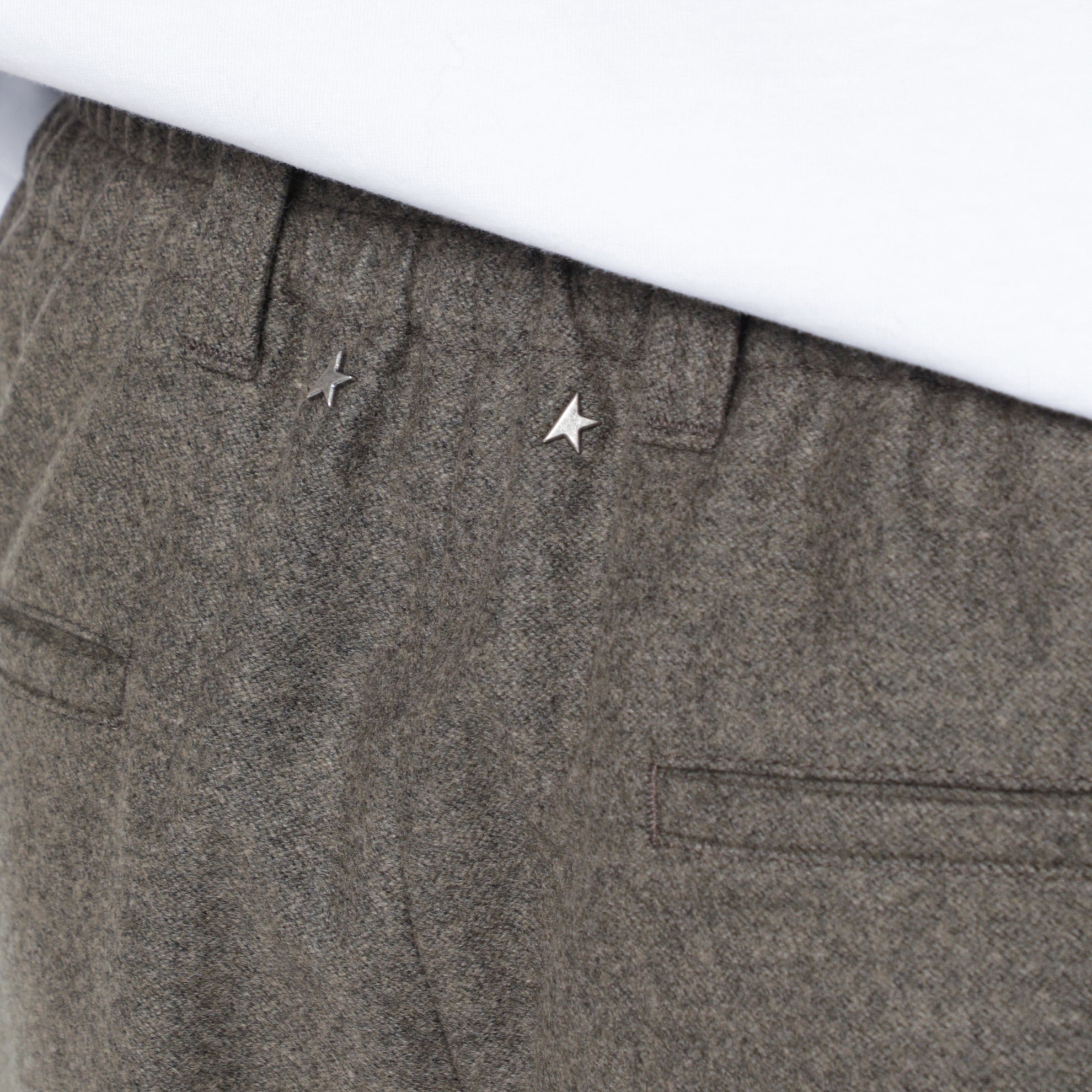 Pantaloni jogger Isiah grigio loden in lana