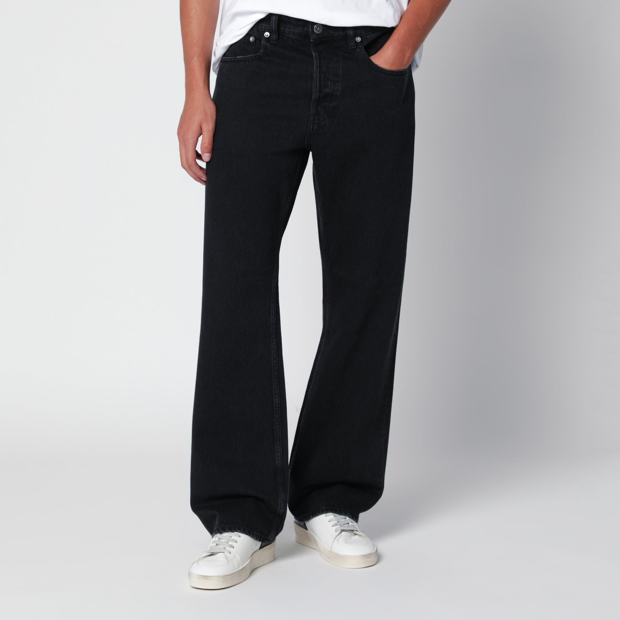 Jeans nero effetto vintage