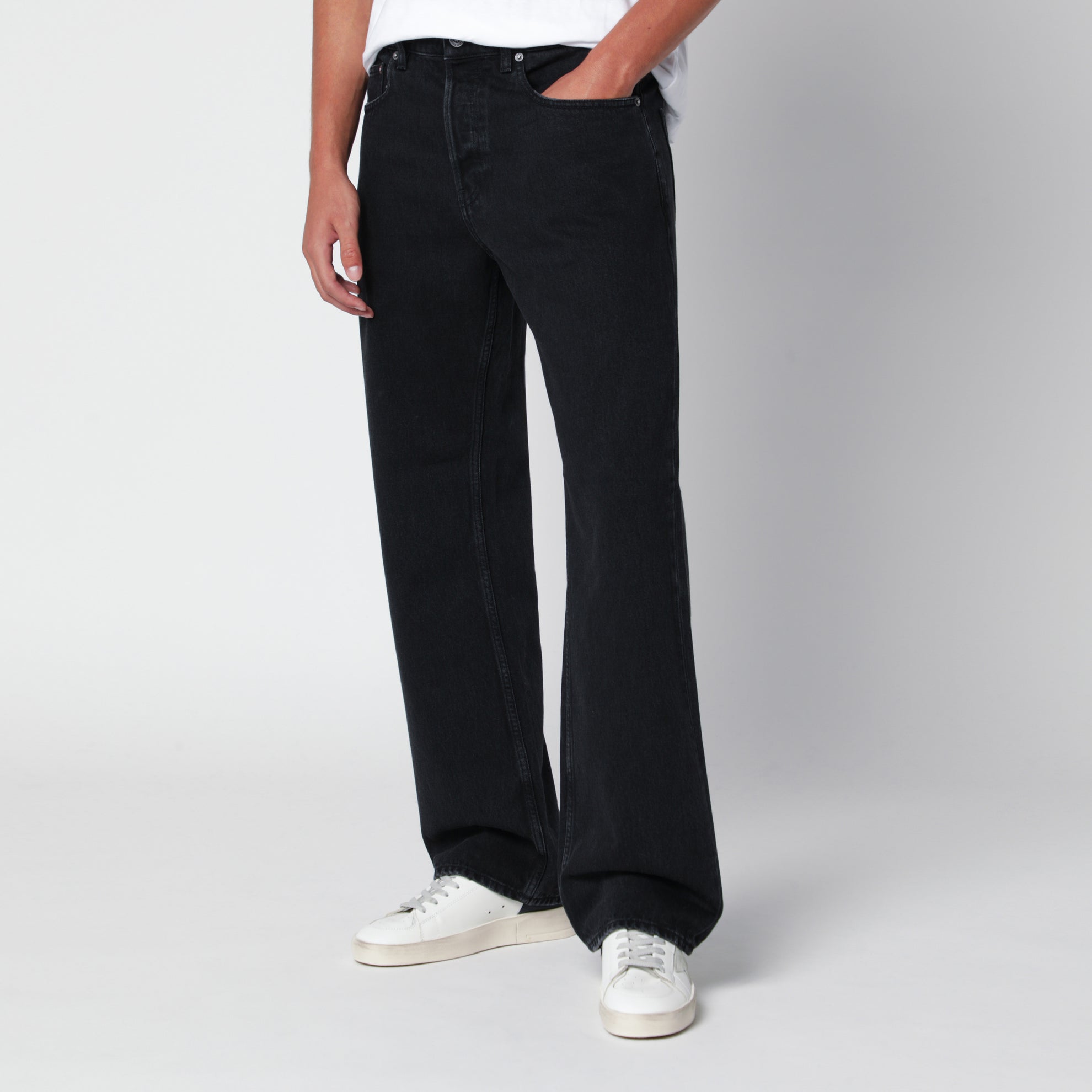 Jeans nero effetto vintage