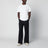 Straight-leg trousers in cotton-wool blend, dark blue
