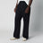 Straight-leg trousers in cotton-wool blend, dark blue