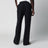 Straight-leg trousers in cotton-wool blend, dark blue