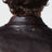 blouson aviateur en cuir marron effet vintage