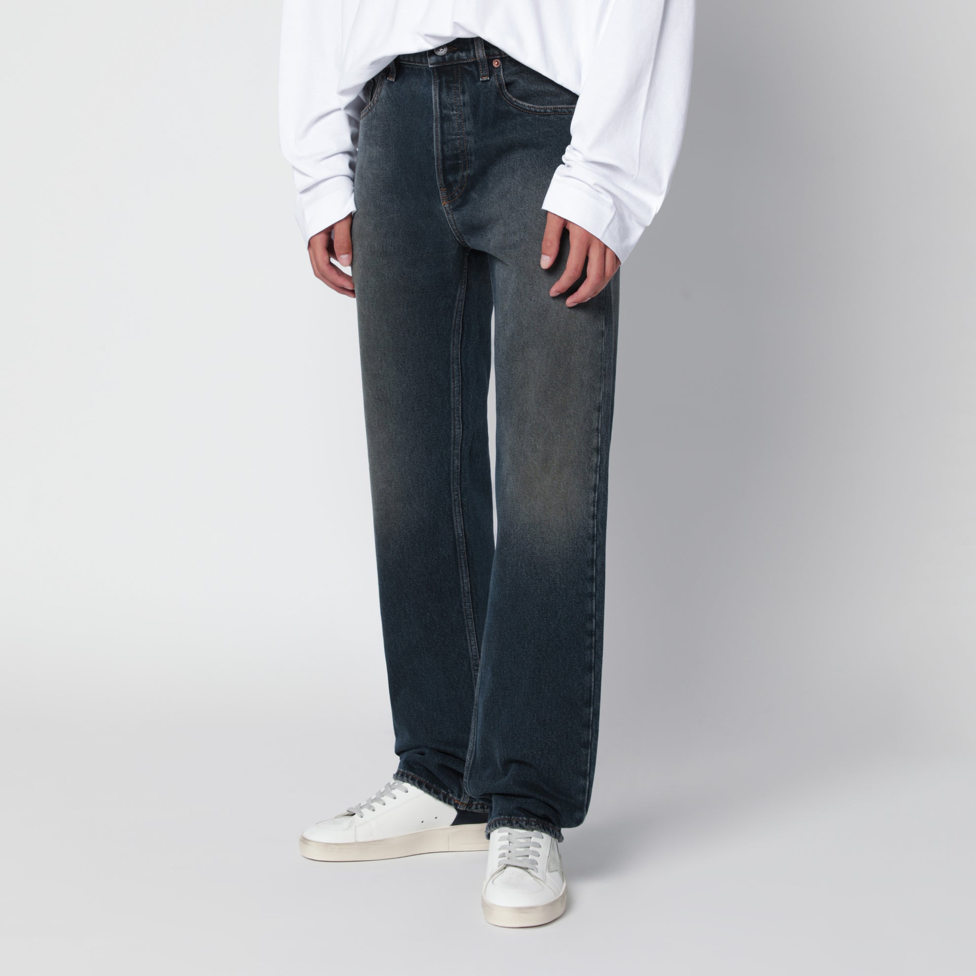 Jeans dritti Journey blu in cotone
