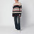 Pull rayé multicolore en mélange d'alpaga