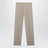 Pantalone classico in twill di lino beige/bianco