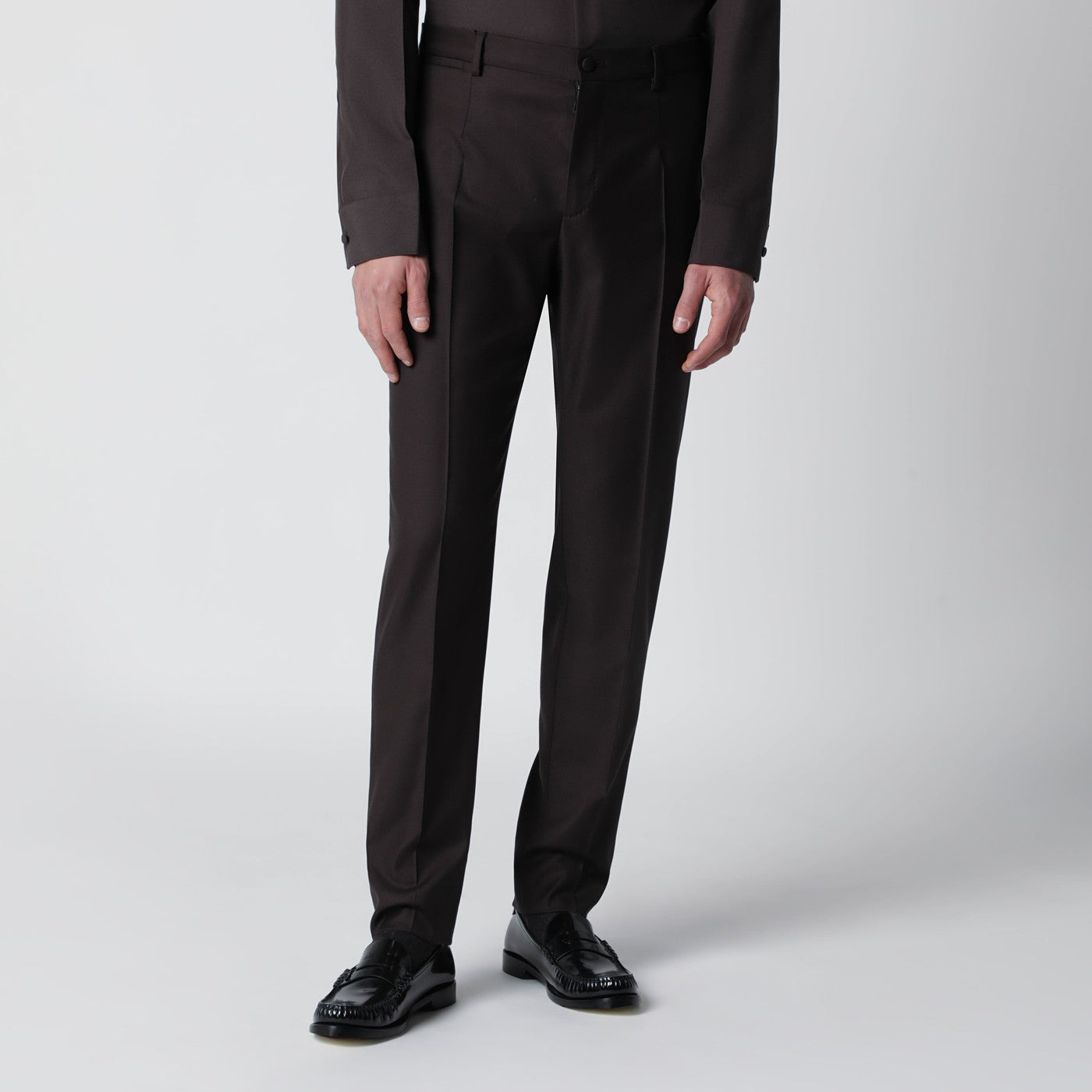 Brown wool trousers