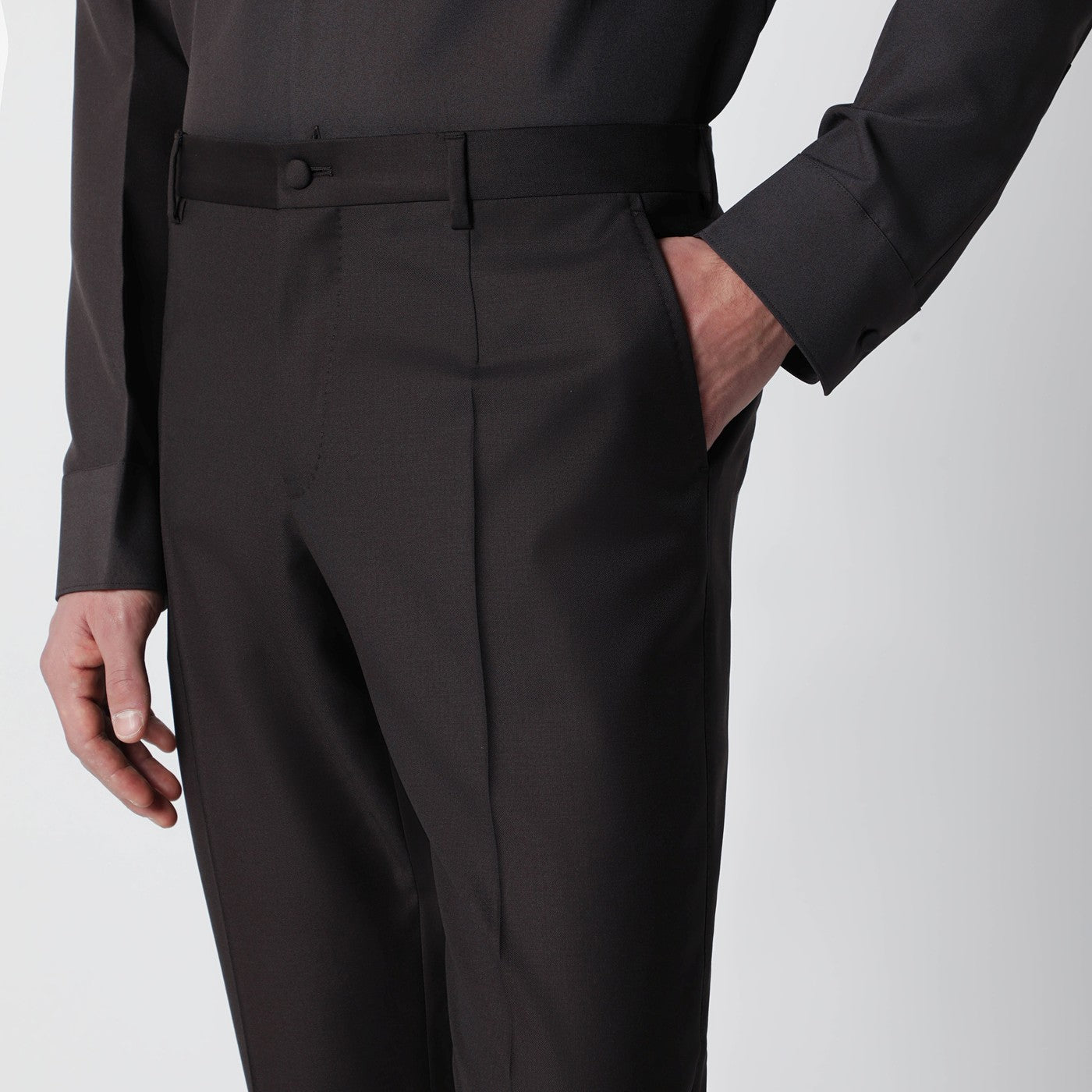 Brown wool trousers