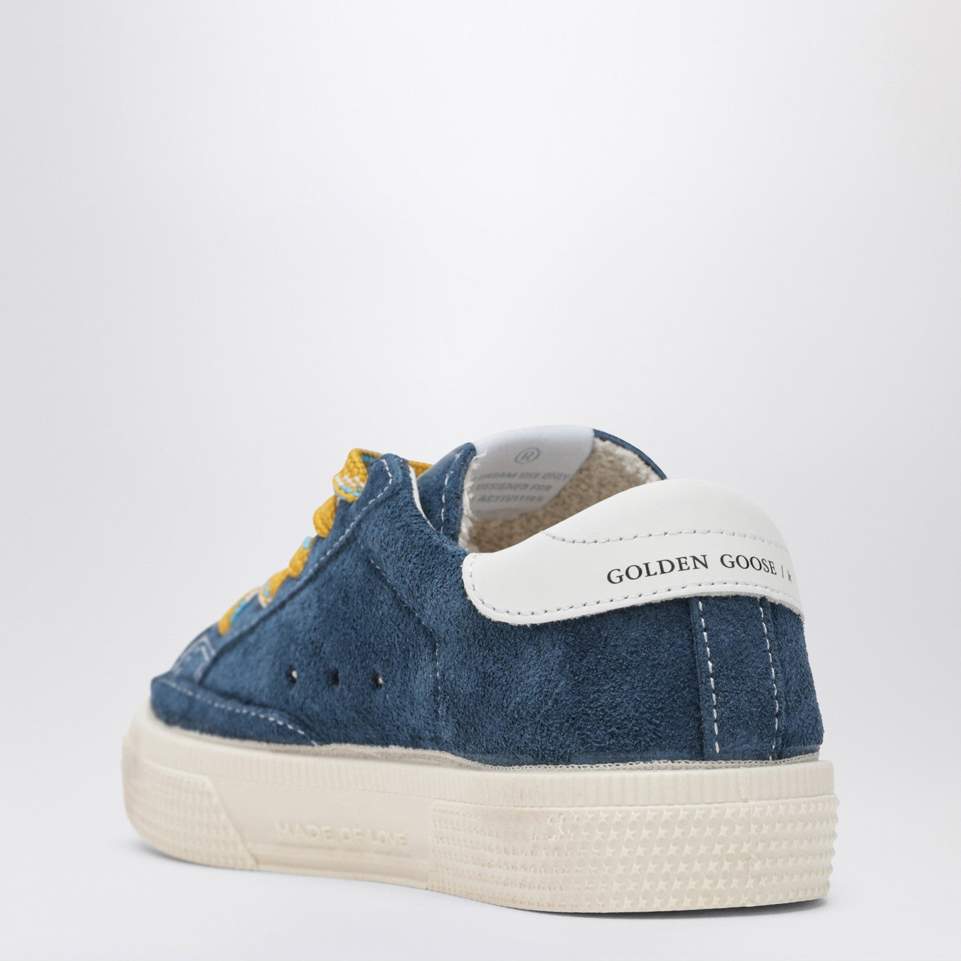 Low-top May sneakers in blue suede and white leather