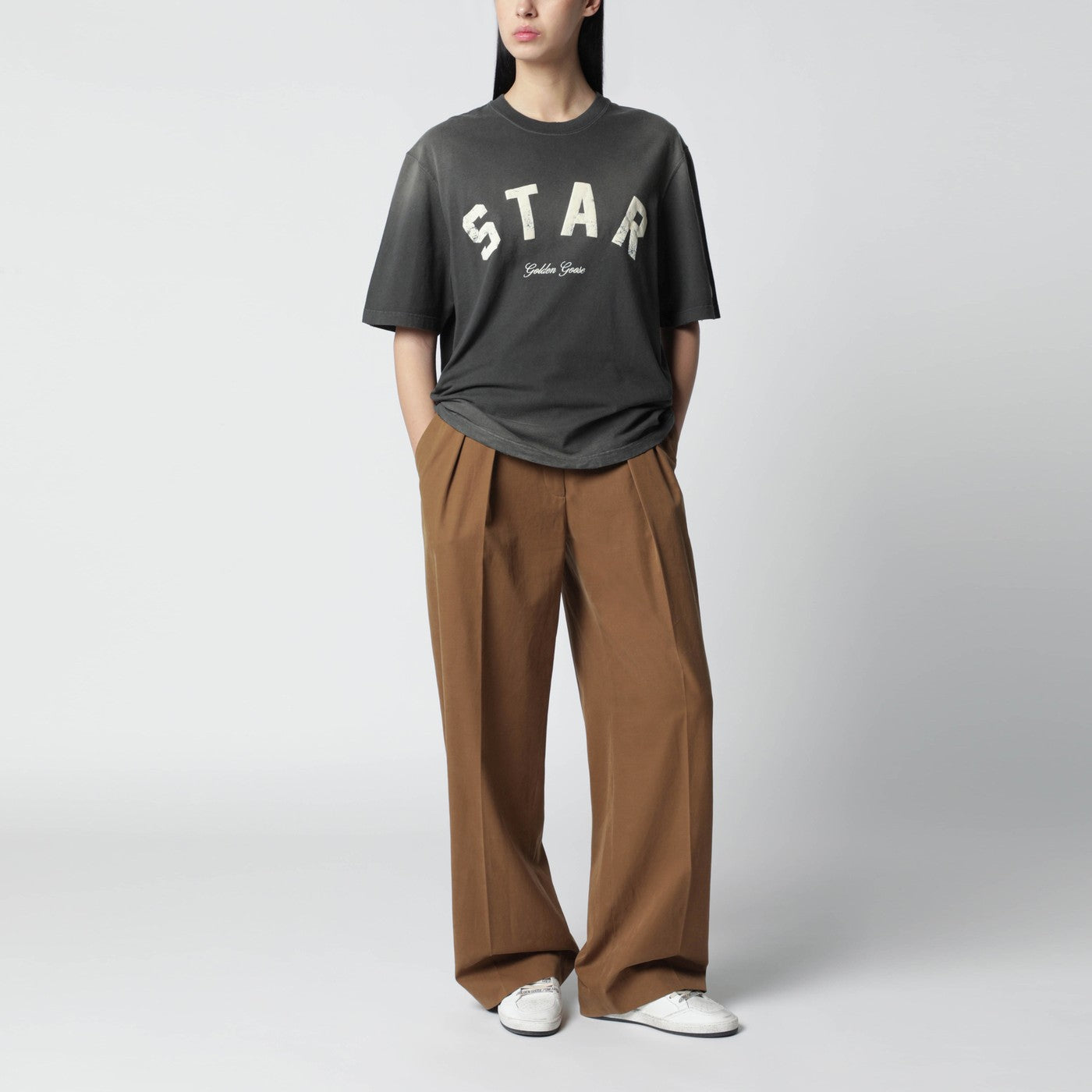 Black vintage-effect Star T-shirt