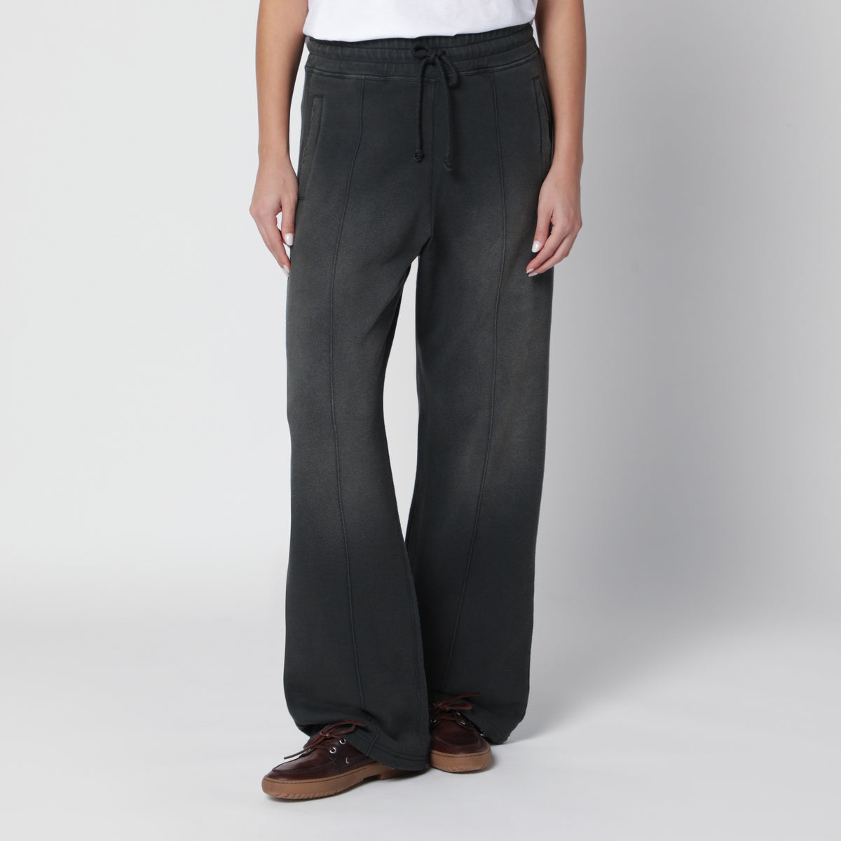 Faded grey cotton jogging trousers