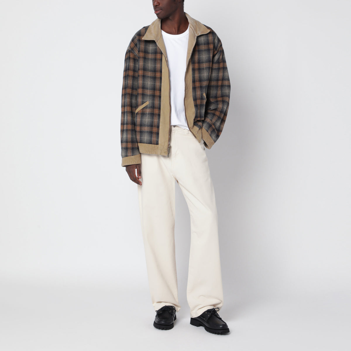 Beige Wendejacke aus Baumwolle