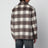 Hemdjacke mit taupefarbenem/cremefarbenem Karomuster aus Mohairmischung