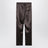 Seiden-Pyjamahose mit Logo-Stickerei, braun/grau