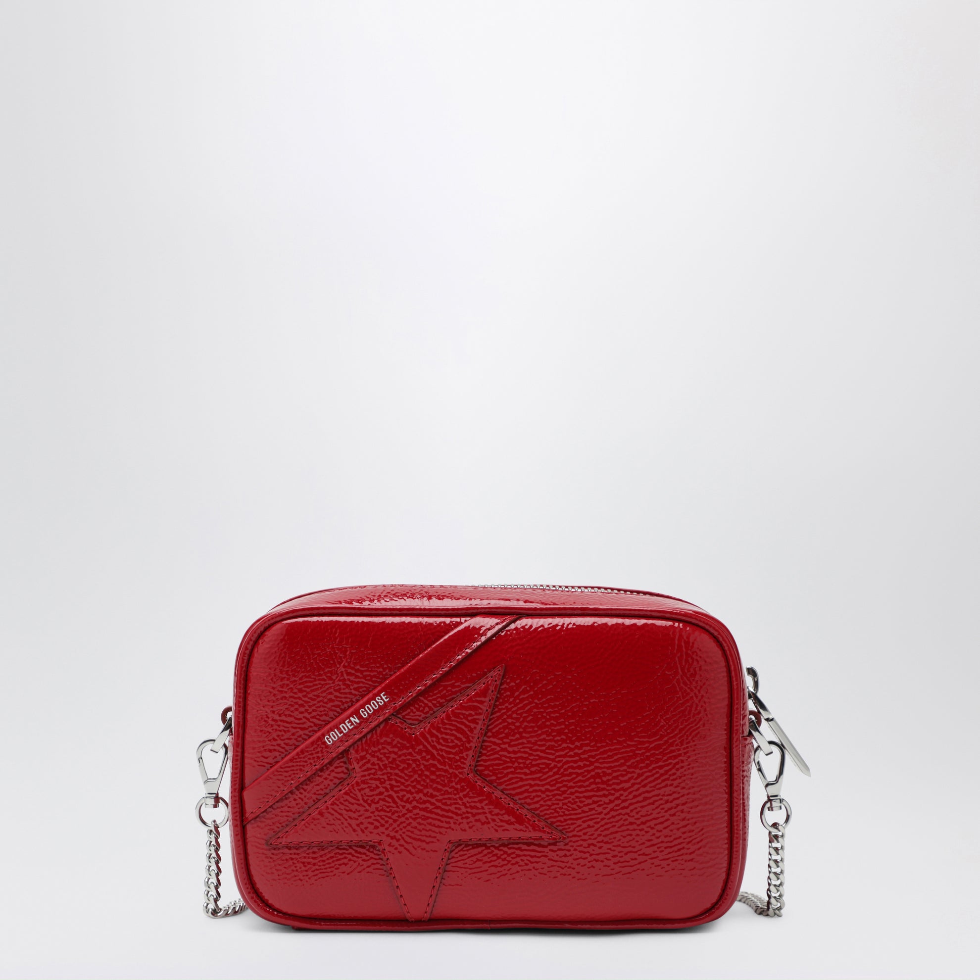 Mini Star Bag in pelle verniciata rossa