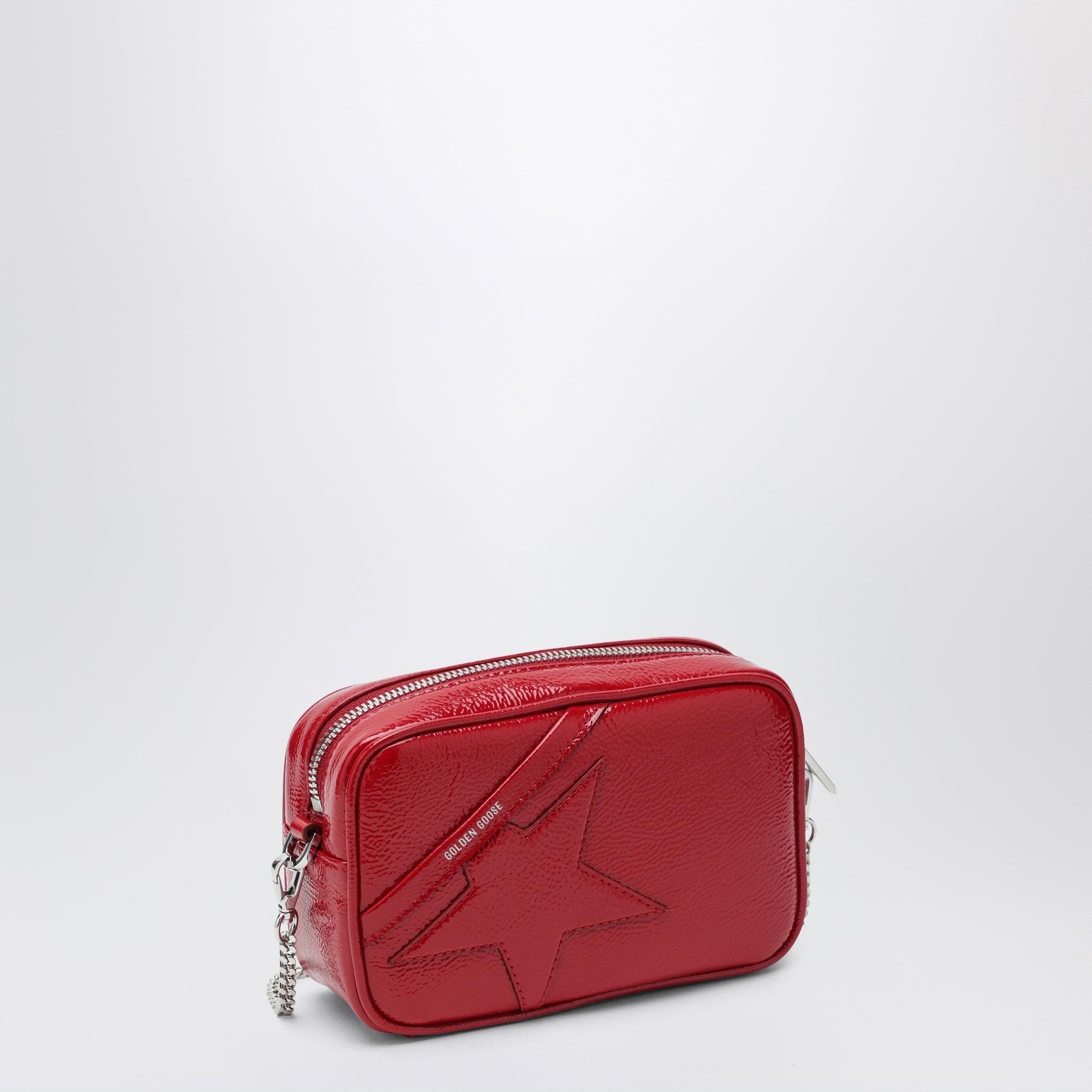 Mini Star Bag in pelle verniciata rossa